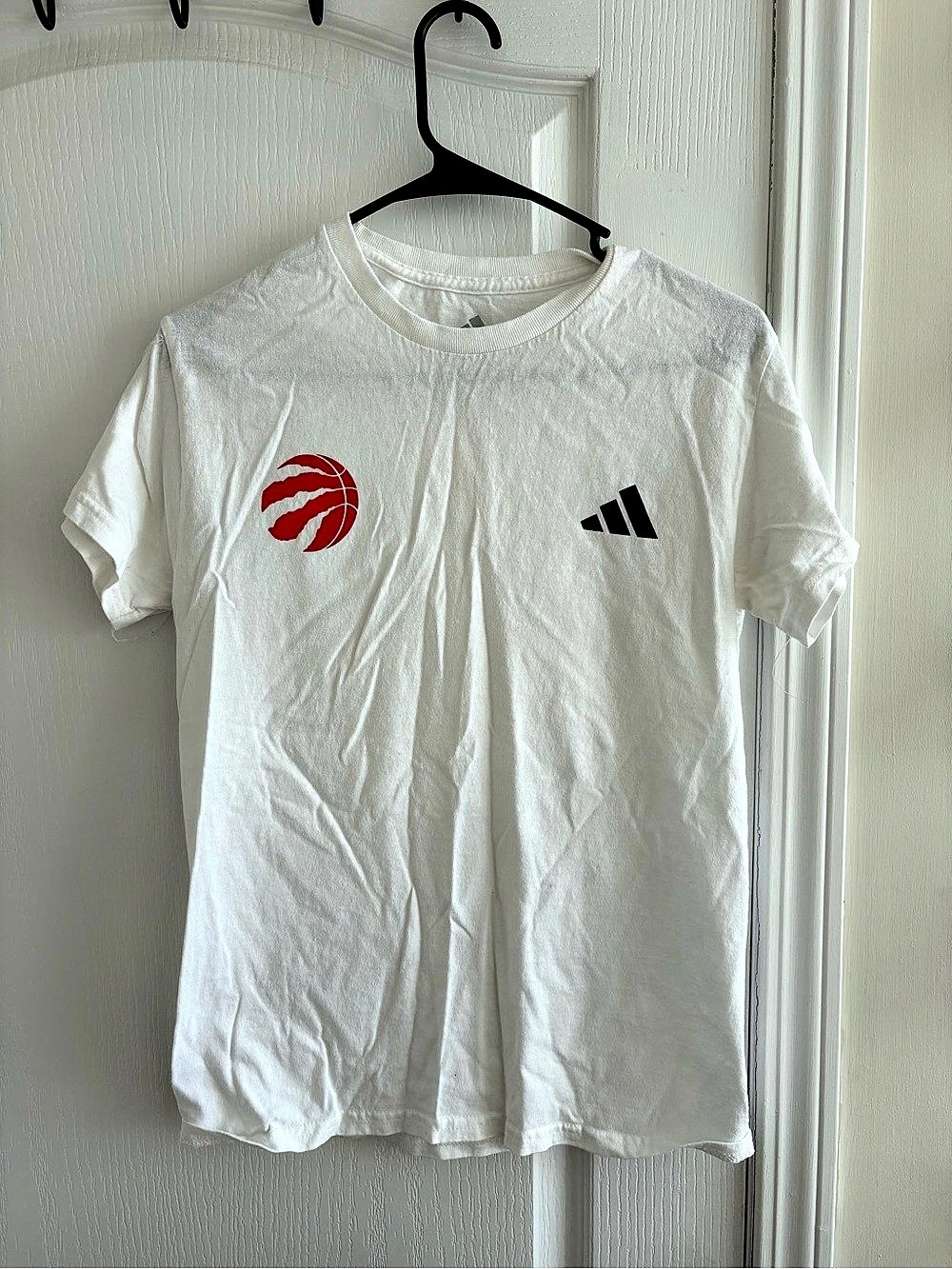 adidas Raptors Graphic Short Sleeve Tee in White